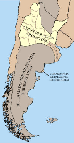 Constitutional Argentine Confederation and independent State of Buenos Aires, 1858.