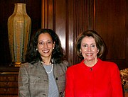 With Nancy Pelosi (30 March 2004)