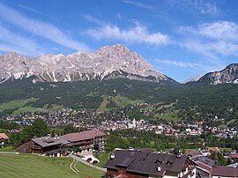 Blick auf Cortina d’Ampezzo