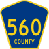 County Route 560 marker