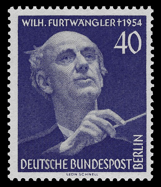 Duitse herdenkingspostzegel voor Wilhelm Furtwängler, 1955