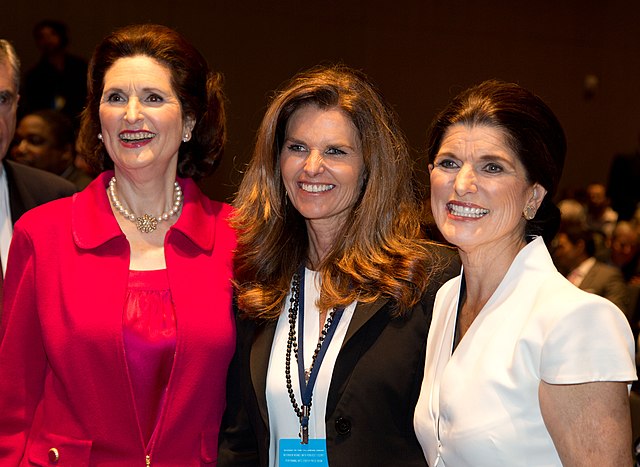 (L-R) Lynda Johnson Robb, Shriver, and Luci Baines Johnson at the Civil Rights Exhibit at the LBJ Presidential Library in 2014