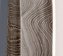 Pattern on modern "Damascus knife". DamaszenerKlinge crop.jpg