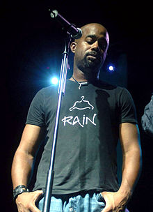 Darius Rucker, had three No. 1 country hits in 2008-09: "Don't Think I Don't Think About It", "It Won't Be Like This for Long" and "Alright". Darius Rucker.jpg