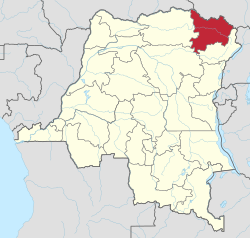Mahali pa Mkoa wa Wele Juu katika Jamhuri ya Kidemokrasia ya Kongo