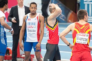 The competitors after the final. Dimitri Bascou Paris 2011.jpg