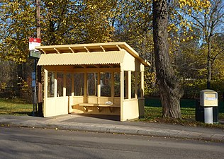 Holger Bloms busskur vid Djurgårdsbrunn.