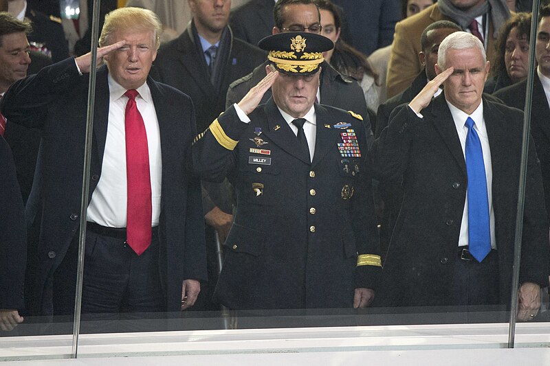 File:Donald J. Trump, Mark A. Milley and Mike Pence salute, Jan. 20, 2017.jpg