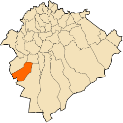 Localização da cidade dentro da província de Tiaret