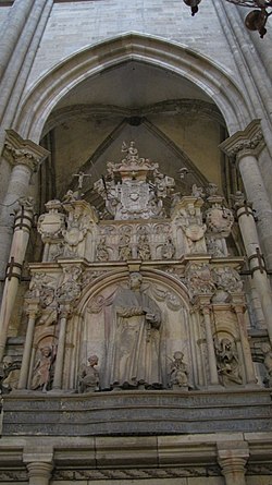 Епитаф за Фридрих фон Бранденбург в катедралата на Халберщат