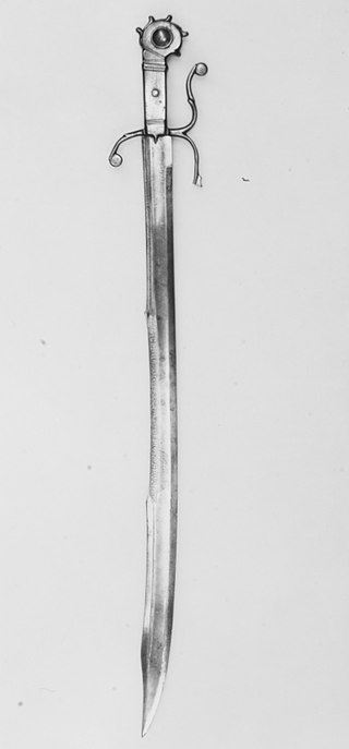 <span class="mw-page-title-main">Falchion</span> One-handed, single-edged sword