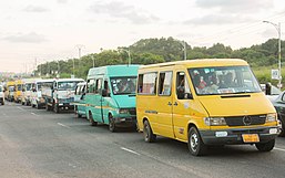 An example of the traffic situation in Accra, Ghana, increasing carbon emission in the air Female Street Sellers Accra 12.jpg