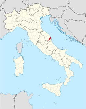 Locatie van de provincie Fermo