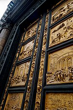 Thumbnail for File:Firenze - Florence - Piazza di San Giovanni - View SW &amp; Up on the Gates of Paradise 1452 by Lorenzo Ghiberti (Copy 2006).jpg