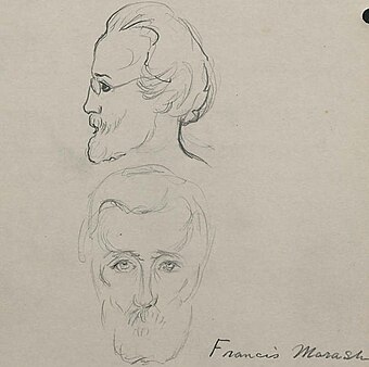 Drawing of Francis Marrash by Gibran, c. 1910