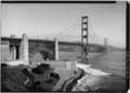 GENERAL VIEW OF BRIDGE, LOOKING NORTH, SHOWING THE 'BAY SIDE' OF THE STRUCTURE - Golden Gate Bridge, Spanning mouth of San Francisco Bay, San Francisco, San Francisco County, HAER CAL,38-SANFRA,140-2.tif