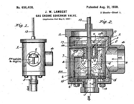 Gas engine governor