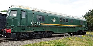 2019年7月13日在迪德科特铁路中心（英语：Didcot Railway Centre）拍摄的“英国铁路18000号机车”之一。