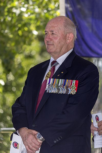 File:General Peter Cosgrove AC MC (Ret'd) at the Centenary of the Kangaroo March launch.jpg