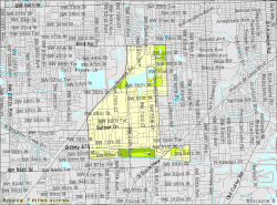 U.S. Census Bureau map showing CDP boundaries