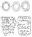 Bracelets en schiste avec signes et transcriptions de tablette[8].