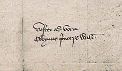 Karl VI av Frankrikes signatur