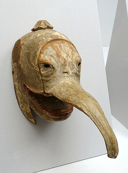 File:Gobujogoten gyodo mask, formerly passed down at Niutsuhime Jinja, Wakayama, Japan, Kamakura period, 1300s AD, wood with polychromy - Tokyo National Muse- Tokyo National Museum - Tokyo, Japan - DSC09075.jpg