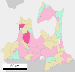 Goshogawaras läge i Aomori prefektur