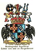 Wappen der Grafen von Ingelheim genannt Echter von und zu Mespelbrunn