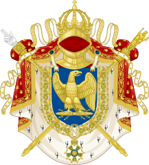Arms of Napoleon I and Napoleon II, as Emperor of the French.