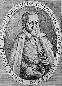 Gregor Bersman at the age of 73, etching around 1610