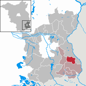 Poziția Groß Schacksdorf-Simmersdorf pe harta districtului Spree-Neiße