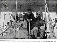 Beatty (right) with Gwendolyn Pates in the film An Aeroplane Love Affair (1912)
