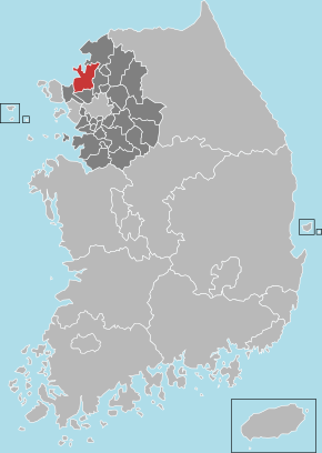 Localização de Paju na Coreia do Sul