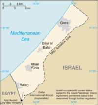 Mapa da Faixa de Gaza