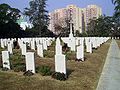 Pierres tombales de soldats canadiens.