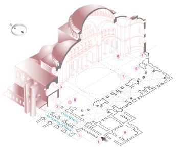 Ground plan of Hagia Sophia