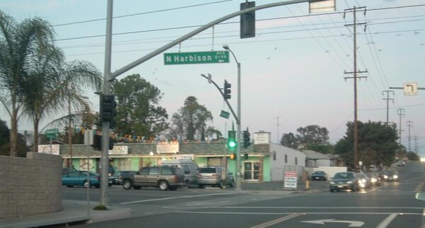 On the intersection of N Harbison Ave. and Division St., at the border of National City and Alta Vista