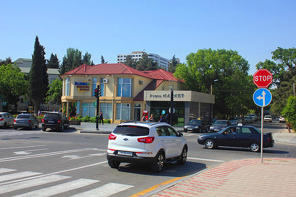 Haydar Aliyev avenue in Sumgayit city