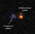 Gravitationally lensed Quasar.[48]