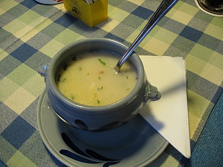 A garlic soup (Austrian)