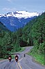 Motorcycles on the International Selkirk Loop, Colville National Forest, northeast Washington