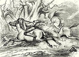 "A fej nélküli lovas által üldözött Ichabod Crane", F. O. C. Darley, 1849