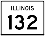 Illinois State Route 132 road sign