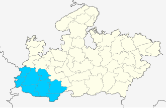 Map of Indore Division Indore division Madhya Pradesh locator map.svg