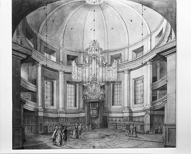 File:Interieur met orgel- reproductie van tekening uit plus-minus 1780 door J.Schouten ? - Amsterdam - 20013376 - RCE.jpg