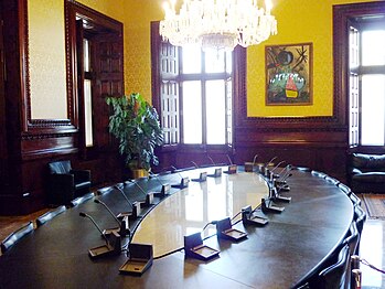 Meeting room of the Bureau of the Parliament of Catalonia