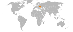 Peta memperlihatkan lokasiIsrael and Ukraina