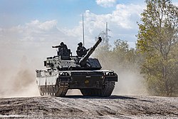 Italian Army - 132nd Tank Regiment Ariete main battle tank during an exercise in Italy 01.jpg