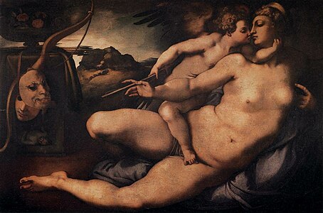 Jacopo Pontormo, Venus et Cupidon, Galerie des Offices.